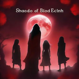 Create a book cover for a novel titled 'Shadows of the Blood Moon Eclipse'