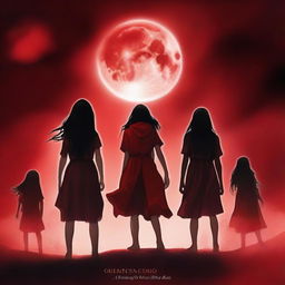 Create a book cover for a novel titled 'Shadows of the Blood Moon Eclipse'