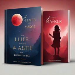 Create a book cover for a novel titled 'Alaster Marge and the Blood Moon Eclipse'