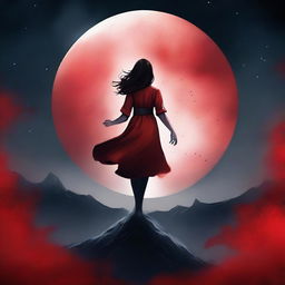 Create a book cover for a novel titled 'Alaster Marge and the Blood Moon Eclipse'