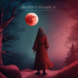 Create a book cover for a novel titled 'Alaster Marge and the Blood Moon Eclipse'