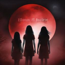 Create a novel cover for a fictional book titled 'Blood Moon Eclipse'