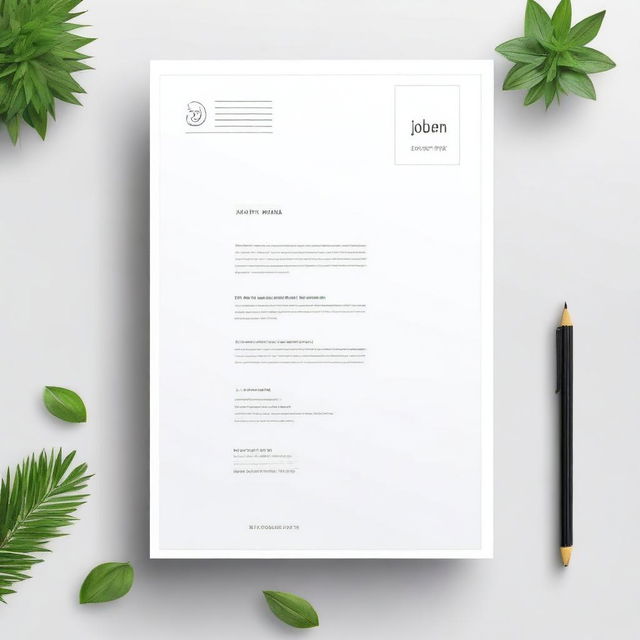 Create an A4 size cover page with a clean and professional design