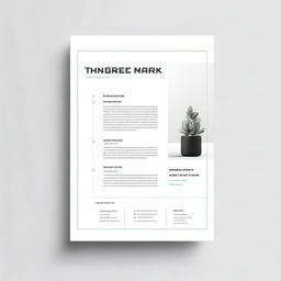 Create an A4 size cover page with a clean and professional design