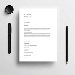 Create an A4 size cover page with a clean and professional design