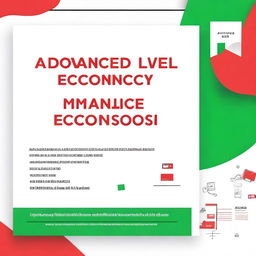 Create an A4 size cover page for a study guide titled 'Advanced Level Economics'