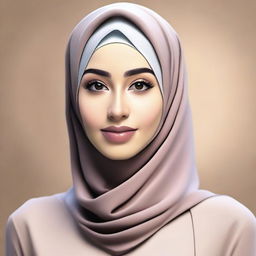 A realistic depiction of a Hijabi girl