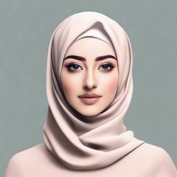 A realistic depiction of a Hijabi girl