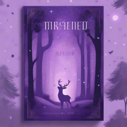 A book cover featuring an enchanted forest with a purple color scheme