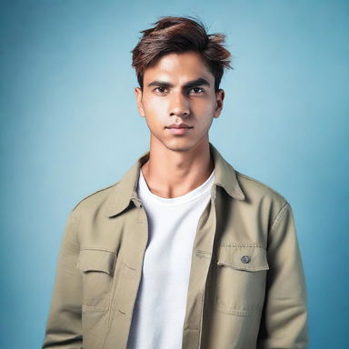 Young man pure casual jacket top