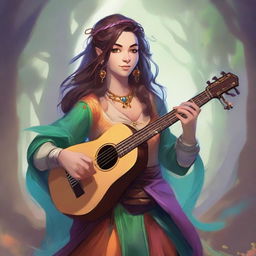 Design a female bard character for Dungeons and Dragons