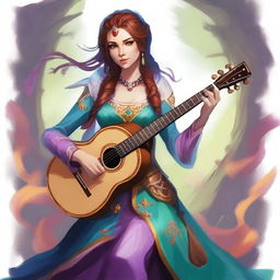 Design a female bard character for Dungeons and Dragons