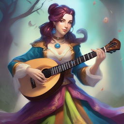 Design a female bard character for Dungeons and Dragons