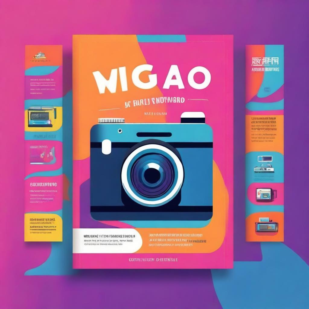 A vibrant book cover for a guide on video making