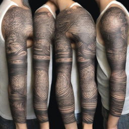 Create a tattoo design featuring intricate patterns and bold lines