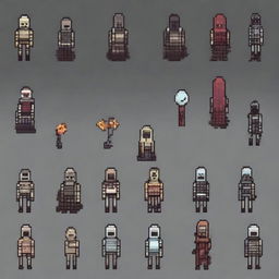 Create a 16-bit pixel art sprite in a top-down view featuring paranormal elements