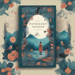 A beautifully designed book cover featuring an intriguing and mysterious scene