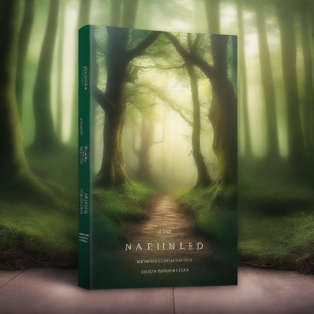 A captivating book cover featuring a mysterious forest with a hidden path