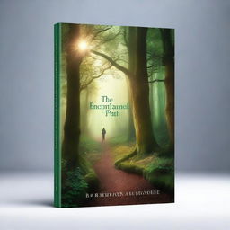 A captivating book cover featuring a mysterious forest with a hidden path