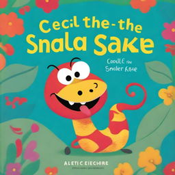 A colorful and whimsical children's book cover titled 'Cecil the Trouser Snake