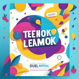 Design a colorful and vibrant cover page for a school magazine with the theme 'Teamwork'