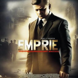 Create a movie poster for 'Empire Unleashed,' the second movie featuring sixteen-year-old Alex, a fugitive with dark blonde hair, who expands his trafficking empire while evading a highly skilled task force led by Agent Carter