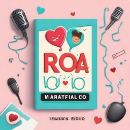 Create a book cover for a romantic comedy titled 'Rom Pod'