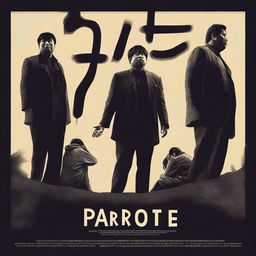 A detailed movie poster for the film 'Parasite'