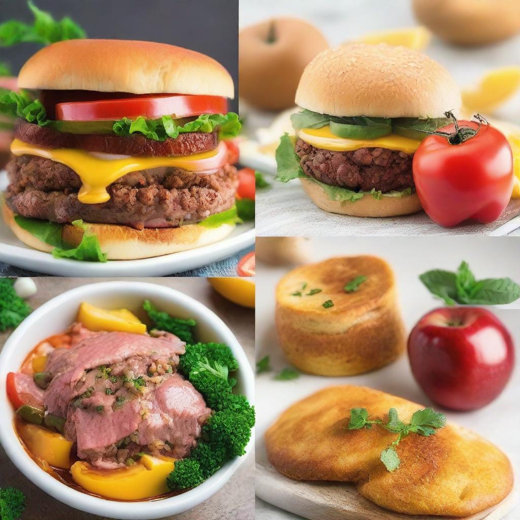 Improve the quality of the provided reference images, enhancing their clarity, color, and overall visual appeal while maintaining the original content and style