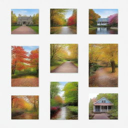 Improve the quality of the provided reference images, enhancing their clarity, color, and overall visual appeal while maintaining the original content and style