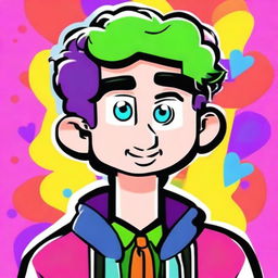 Create a fun and quirky profile image of a character named Tyler