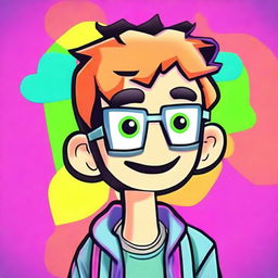 Create a fun and quirky profile image of a character named Tyler