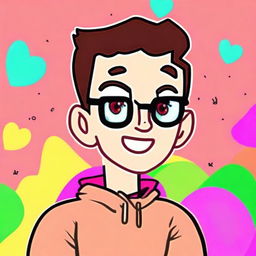 Create a fun and quirky profile image of a character named Tyler