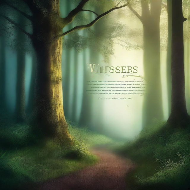 Create a captivating book cover featuring a mysterious forest with a hidden path, illuminated by moonlight