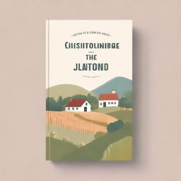 Design a book cover set in the countryside, showcasing a picturesque landscape with rolling hills, a quaint farmhouse, and a winding dirt road