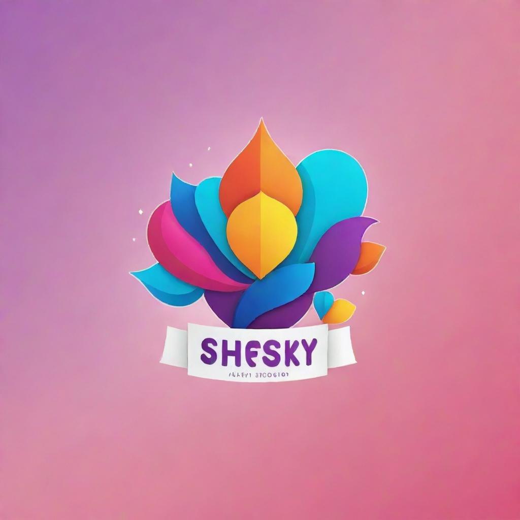 Design a logo with the text 'shreky.cro', making it both adorable and realistic. Incorporate vibrant colors and shapes to add to its charm and attractiveness.