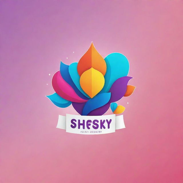 Design a logo with the text 'shreky.cro', making it both adorable and realistic. Incorporate vibrant colors and shapes to add to its charm and attractiveness.