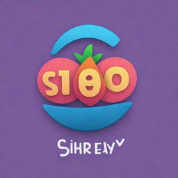 Design a logo with the text 'shreky.cro', making it both adorable and realistic. Incorporate vibrant colors and shapes to add to its charm and attractiveness.