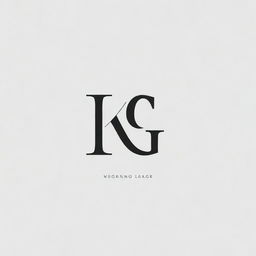 An elegant and sleek logo featuring the initials 'KG' in an unique and appealing style. The design is modern and sophisticated, incorporating minimalist aesthetics.