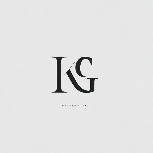 An elegant and sleek logo featuring the initials 'KG' in an unique and appealing style. The design is modern and sophisticated, incorporating minimalist aesthetics.