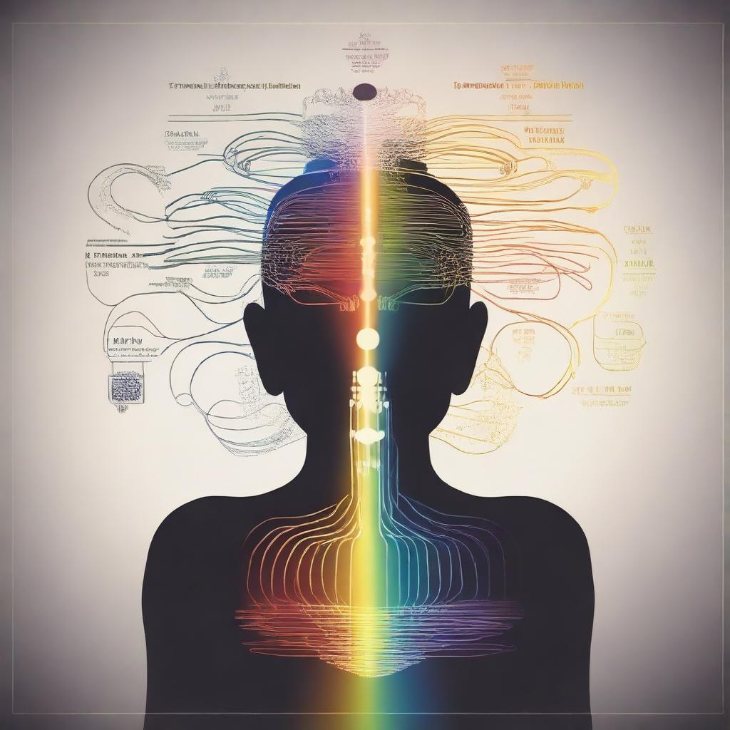 Create an image that illustrates various techniques to reprogram the mind