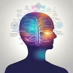 Create an image that illustrates various techniques to reprogram the mind