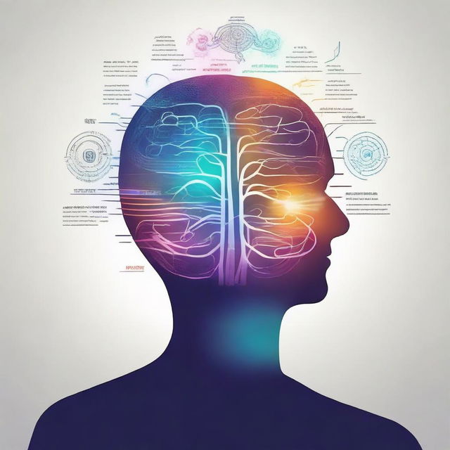 Create an image that illustrates various techniques to reprogram the mind