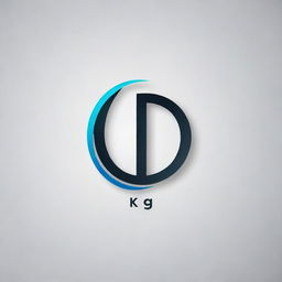 Create a futuristic logo with the initials 'KG'. Incorporate sleek lines and modern design elements to create a striking and cutting-edge effect.