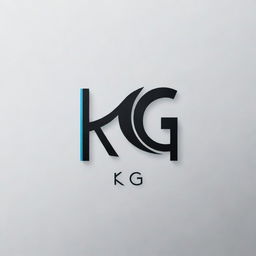 Create a futuristic logo with the initials 'KG'. Incorporate sleek lines and modern design elements to create a striking and cutting-edge effect.