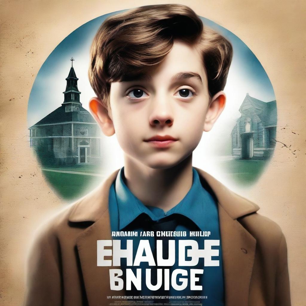 Create a movie poster for a film about a 16-year-old boy who is a scientist, loves the church, and programs