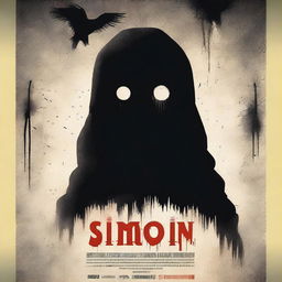 A chilling horror movie poster concept with the title 'SIMON SAYS'