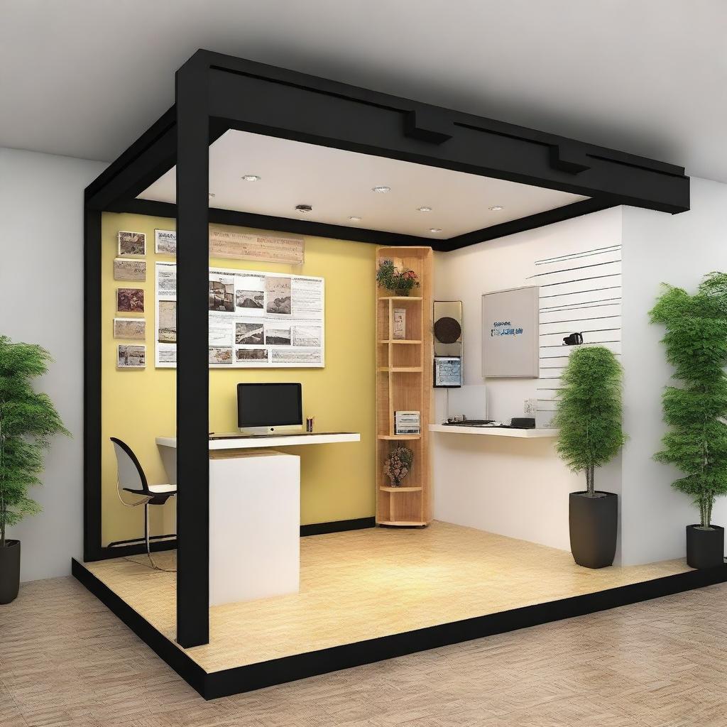 Design a cozy and efficient interior for a small 12x10 ft photo studio shop in India