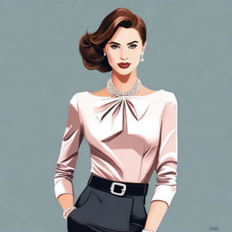 Create an image of an elegant and confident woman