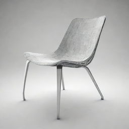 Create a pencil sketch of a unique, futuristic chair, devoid of legs.